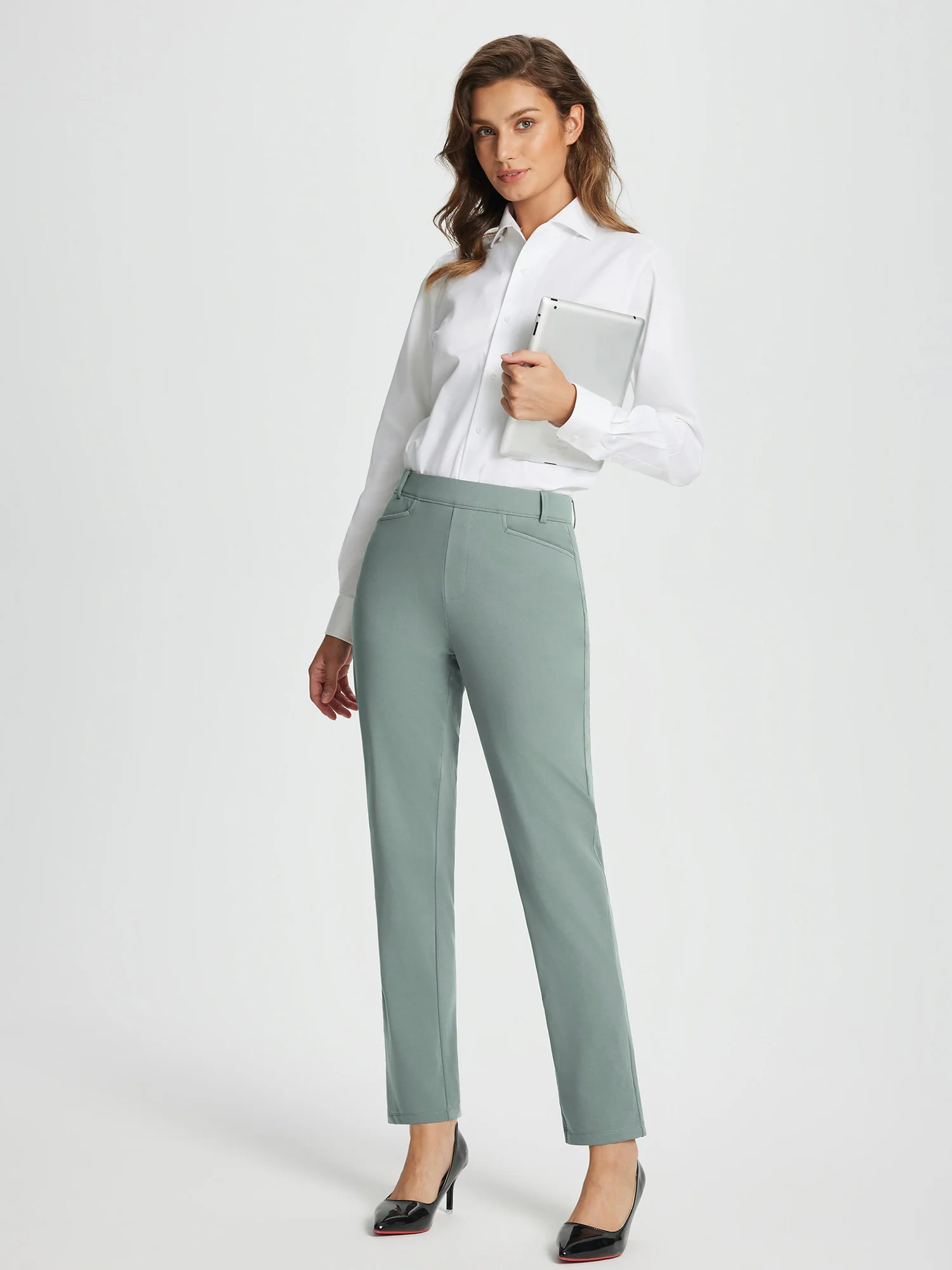 Women's Fleece-Lined Straight-Leg Golf Pants - Image 6