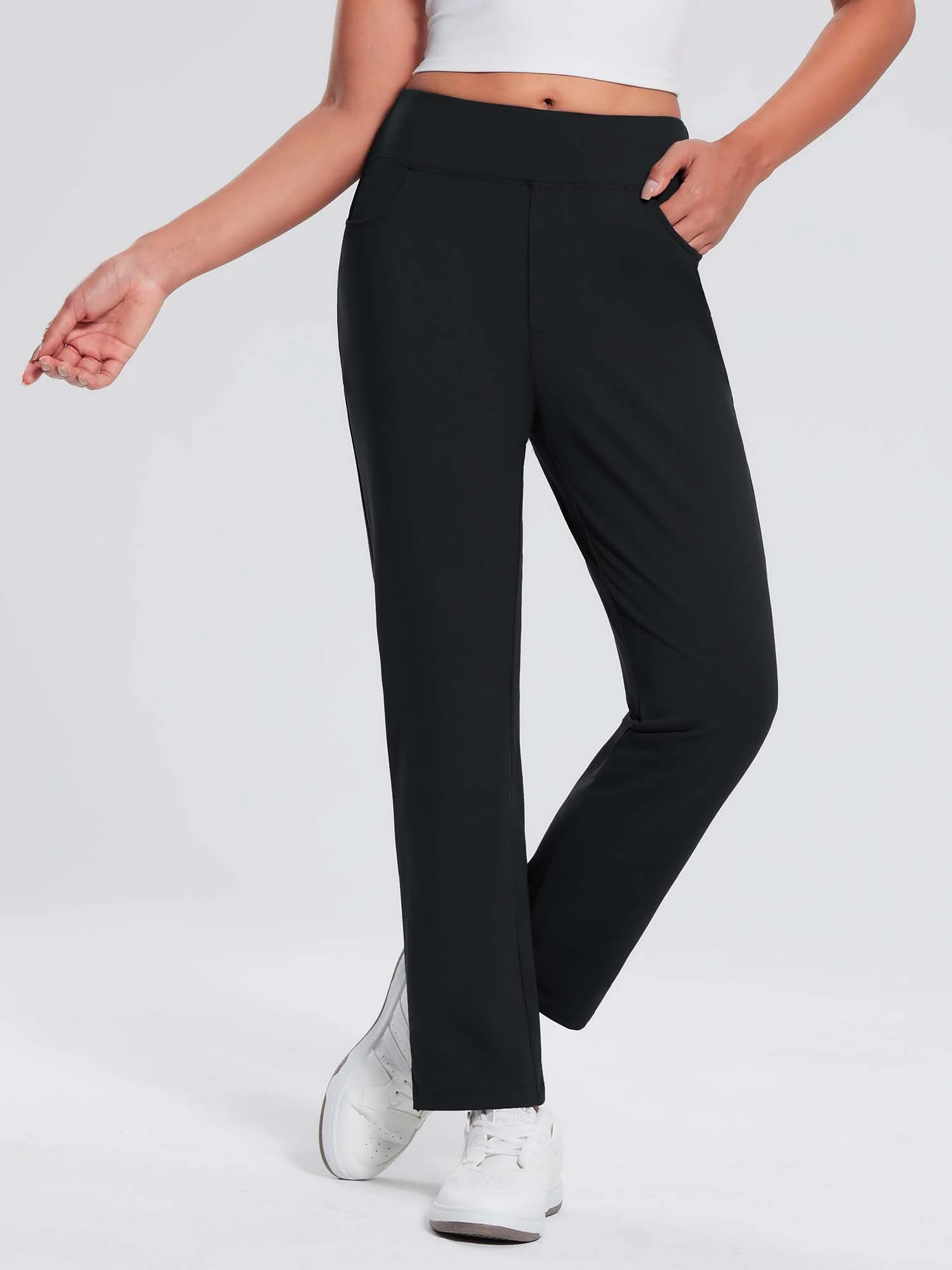 Women's Fleece-Lined Tapered Jogger Pants - Image 13