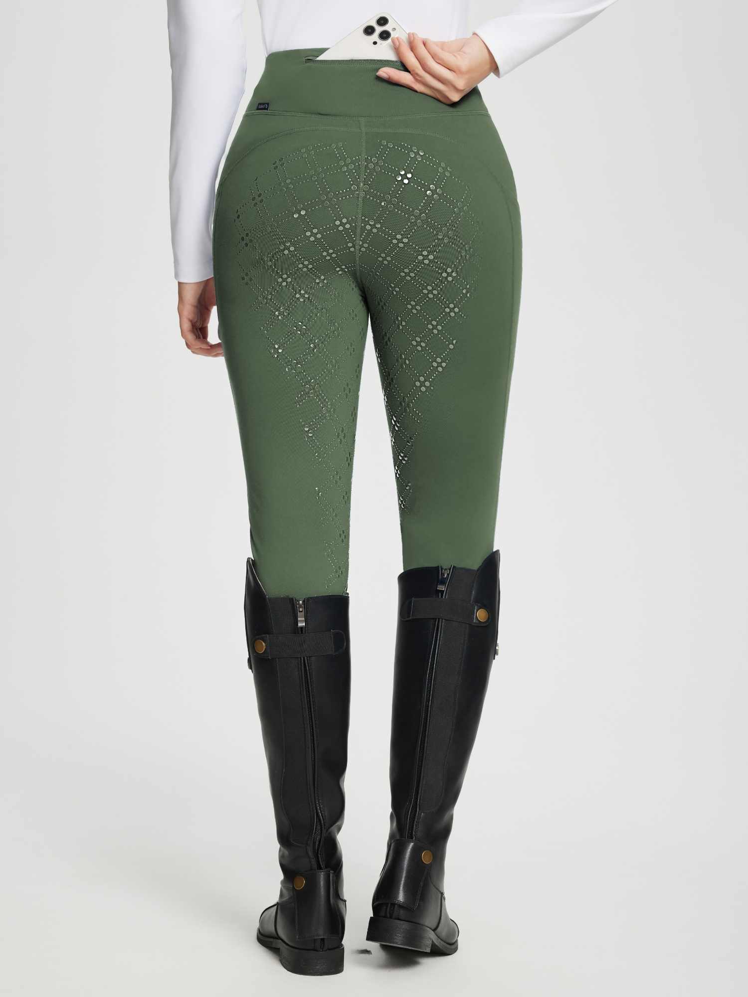 Women's Full-Seat Fleece Silicone Breeches - Image 22