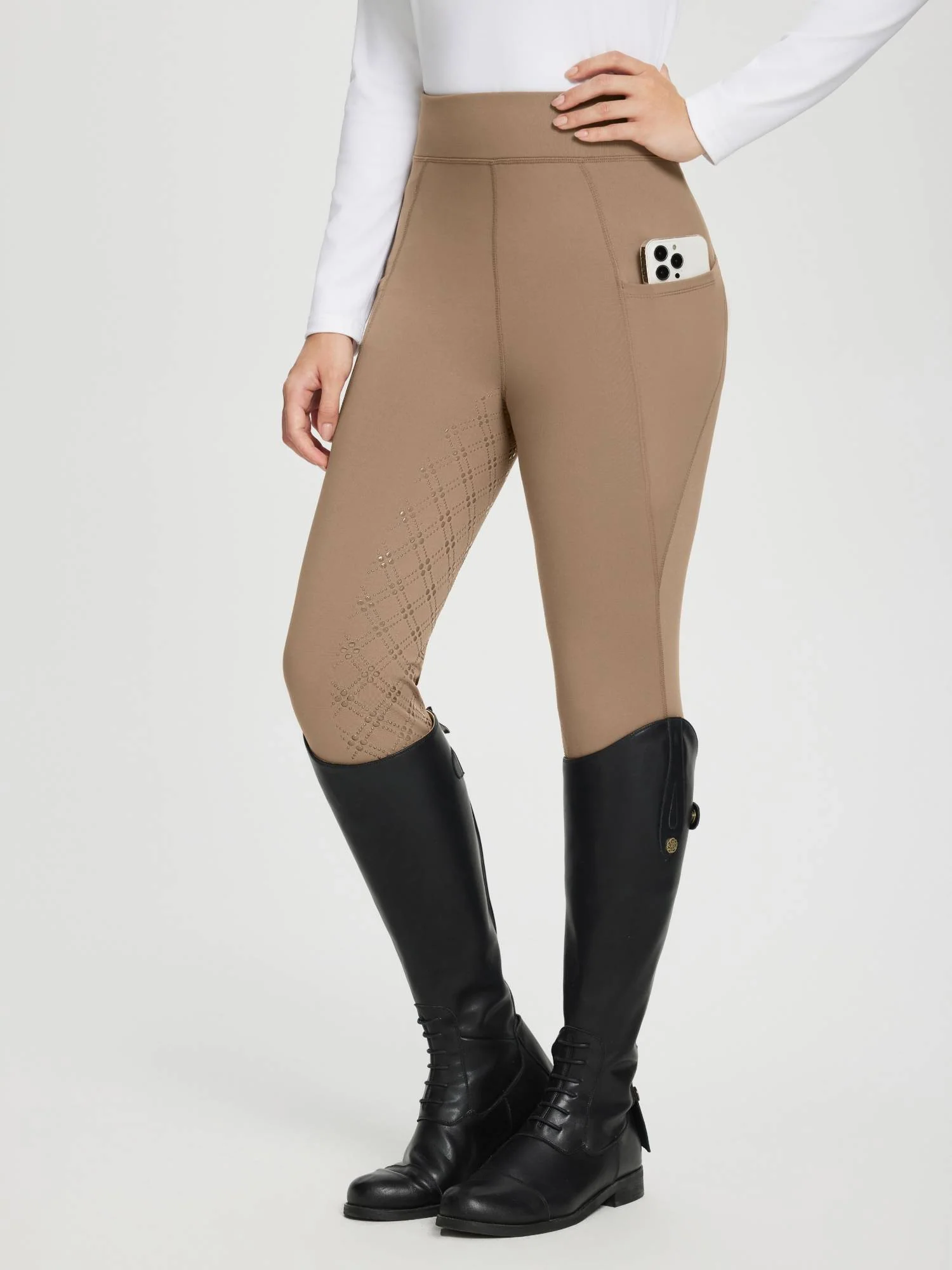 Women's Full-Seat Fleece Silicone Breeches - Image 4