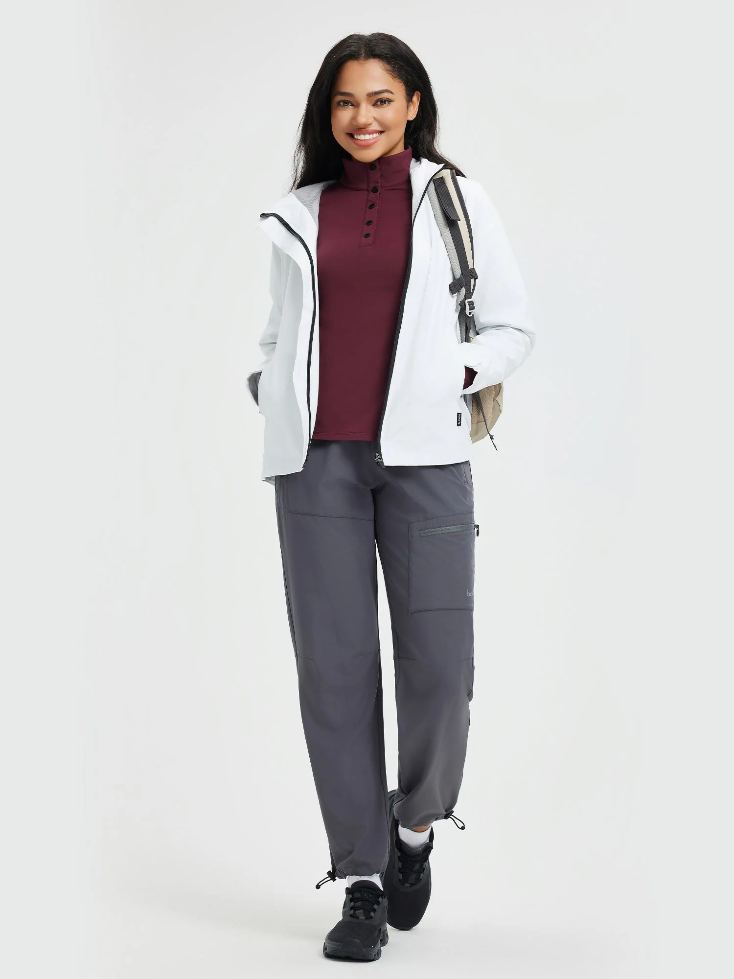Women's Half-Snap Long-Sleeve Yoga Top - Image 24