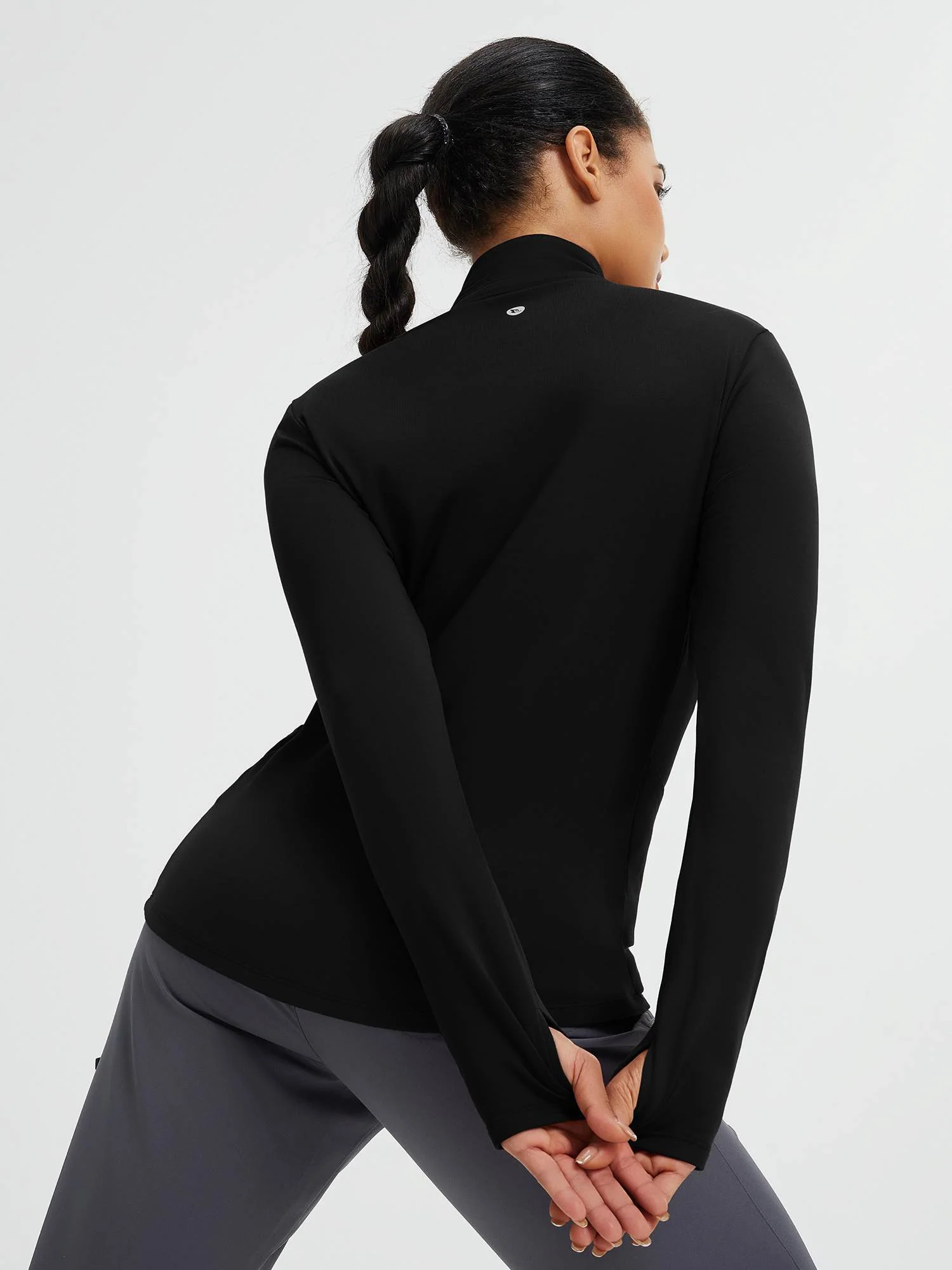 Women's Half-Snap Long-Sleeve Yoga Top - Image 5