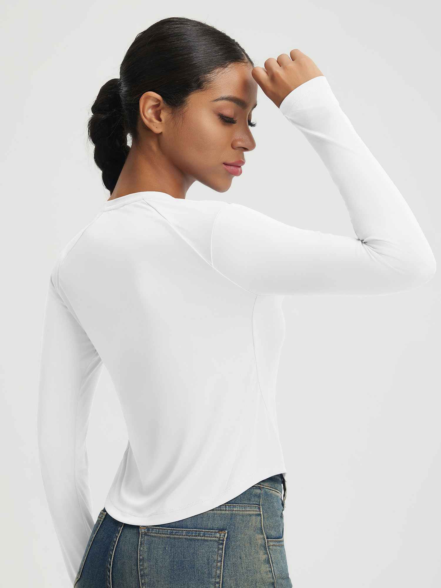 Baleaf UPF 50+ Long-Sleeve Crop Sun Shirts - Image 9