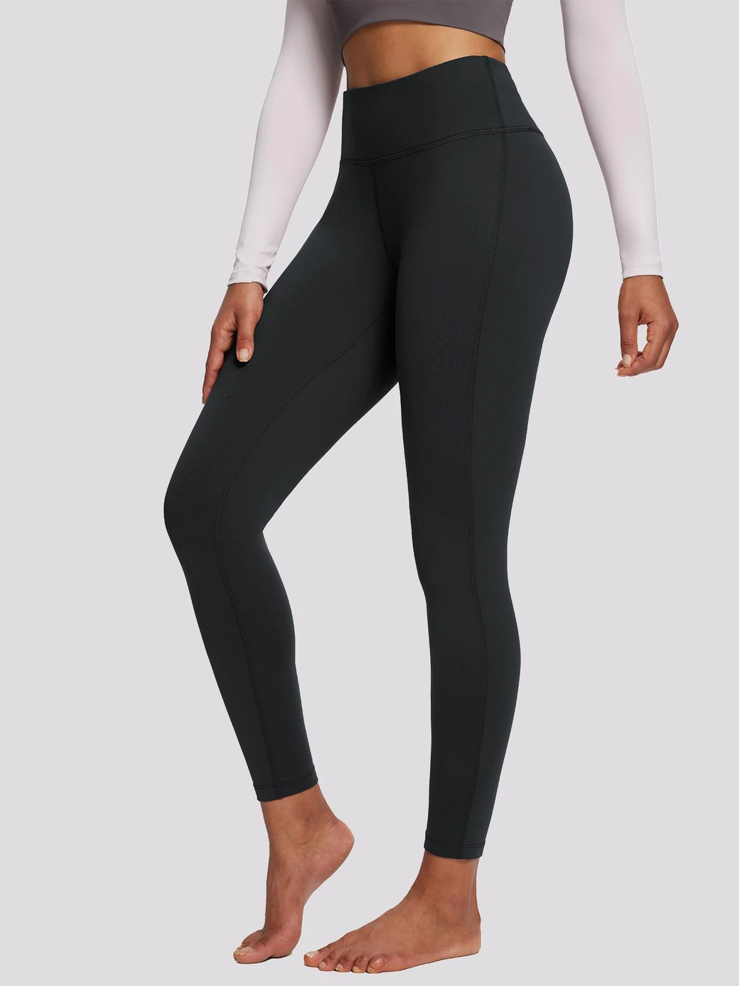Women's Petite Fleece-Lined Yoga Leggings - Image 15