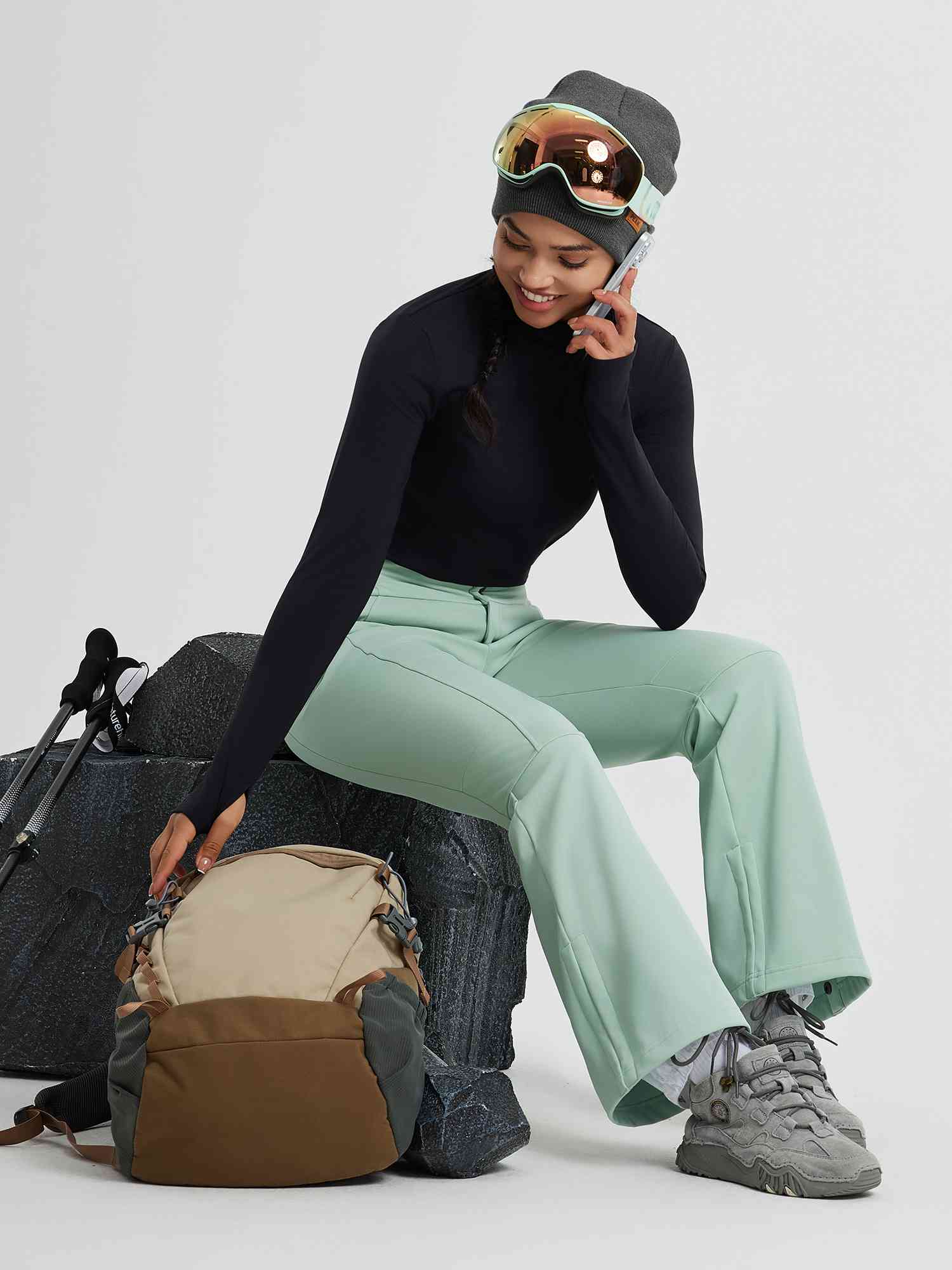 Women's Ski Softshell Slightly Flared Pants - Image 8