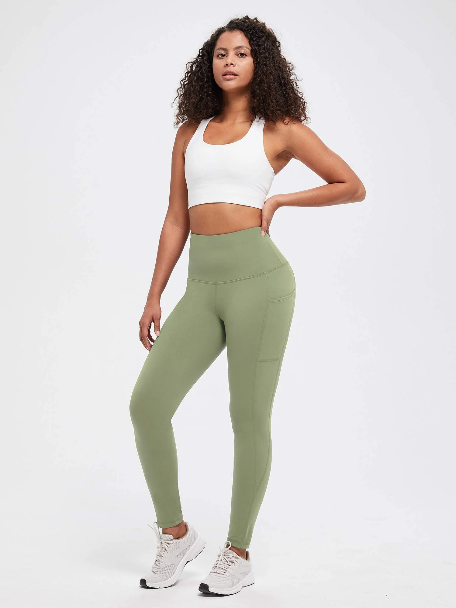 Yoga Brushed Fleece High Waisted Leggings - Image 30
