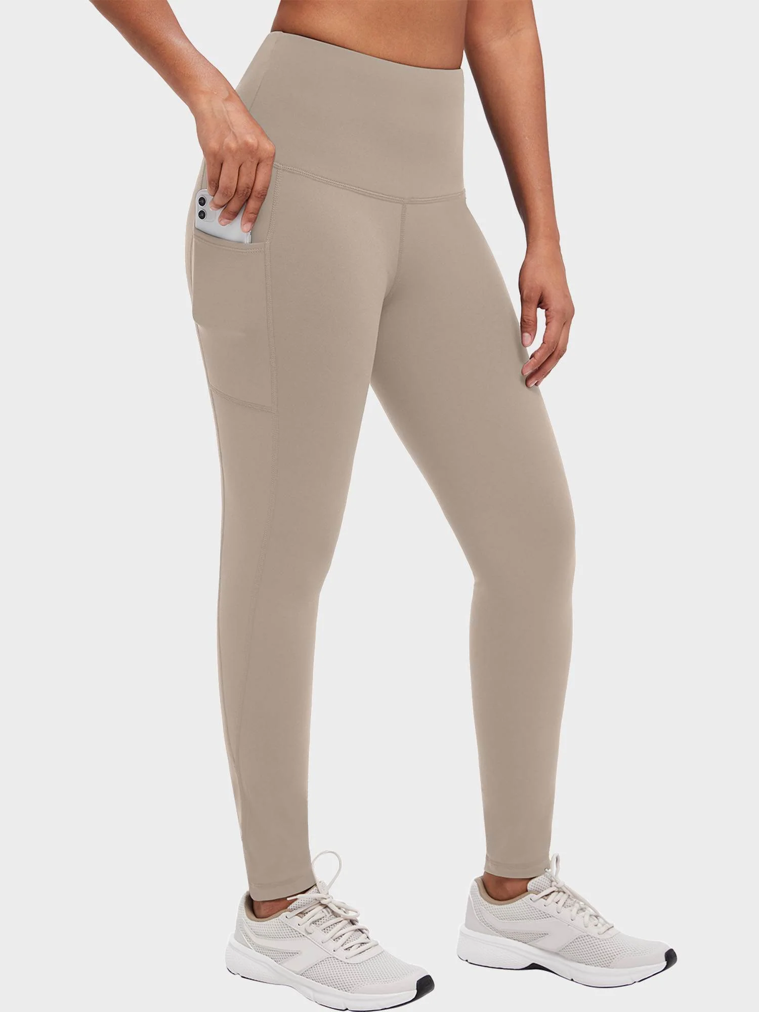 Yoga Brushed Fleece High Waisted Leggings - Image 31